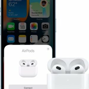 Apple - Geek Squad Certified Refurbished AirPods (3rd generation) with Lightning Charging Case - White