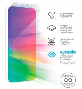 ZAGG - InvisibleShield Fusion VisionGuard Defense Flexible Blue Light Filtering Screen Protector for Samsung Galaxy S23