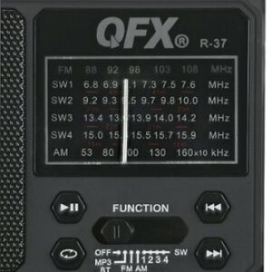 QFX - AM/FM/SW 1-4 Band Radio - Black