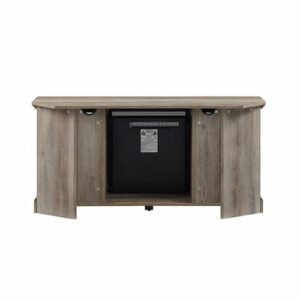 Walker Edison - Farmhouse Corner Fireplace TV Stand for TVs up to 55” - Grey Wash