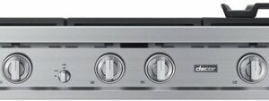 Dacor - Transitional 48" Built-In Gas Rangetop with 6 Burners - Silver Stainless Steel