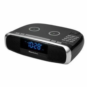 Studebaker - Workstation Hi-Fi CD Clock Radio and Wireless Charging Station - Black