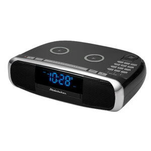 Studebaker - Workstation Hi-Fi CD Clock Radio and Wireless Charging Station - Black