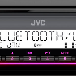 JVC - Bluetooth Digital Media (DM) Receiver with Glare Free Display and Variable Color - Black