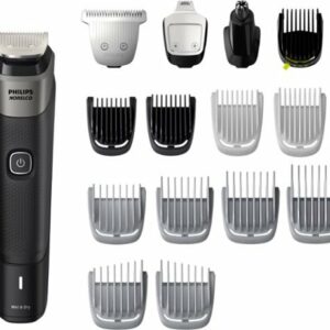 Philips Norelco - Multigroom Series 5000 18 Piece, Beard Face, Hair, Body Hair Trimmer for Men - MG5910/49 - Silver