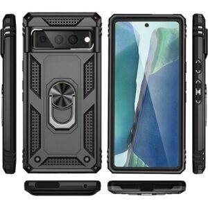 SaharaCase - Military Kickstand Series with Belt Clip Case for Google Pixel 7 Pro - Black