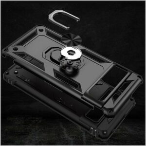 SaharaCase - Military Kickstand Series with Belt Clip Case for Google Pixel 7 Pro - Black