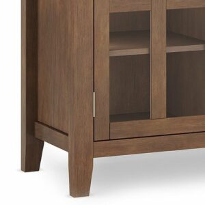 Simpli Home - Artisan Solid Wood Tall TV Media Stand For TVs up to 60 inches - Rustic Natural Aged Brown