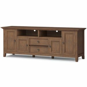 Simpli Home - Amherst Solid Wood 72 inch Wide TV Media Stand For TVs up to 80 inches - Rustic Natural Aged Brown