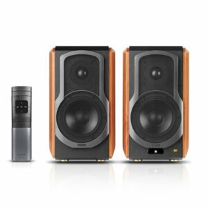 Edifier - S1000W 2.0 Hi-Res Bookshelf Speakers (Pair) - Wood