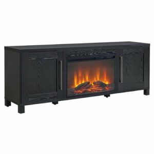 Camden&Wells - Chabot Log Fireplace for Most TVs up to 75" - Black Grain