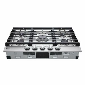 LG - 30" Built-In Gas Cooktop with 5 Burners and EasyClean - Stainless Steel