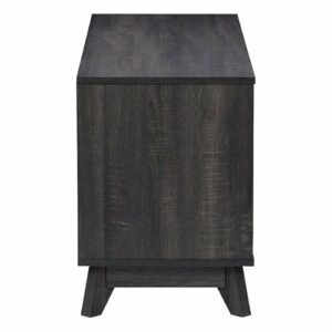 CorLiving - Hollywood Wood Grain TV Stand with Drawers for Most TVs up to 55" - Dark Grey