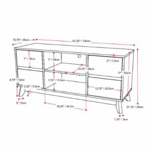 CorLiving - Hollywood Wood Grain TV Stand with Drawers for Most TVs up to 55" - Dark Grey