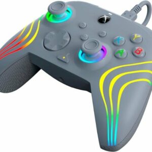 PDP - Afterglow Wave Wired LED Controller, Customizable/App Supported For Xbox Series X|S, Xbox One & Windows 10/11 - Gray