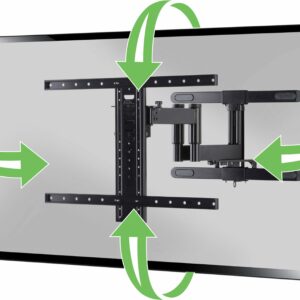 Sanus - Premium Outdoor Full-Motion Mount for TVs 40"-85" - Black