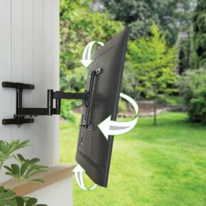 Sanus - Premium Outdoor Full-Motion Mount for TVs 40"-85" - Black