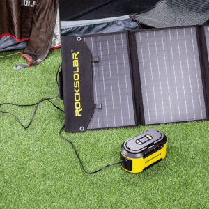 Rocksolar - Foldable 60W Solar Panel - Black