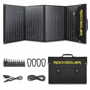 Rocksolar - Foldable 100W Solar Panel - Black