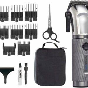 Conair - Conairman Close-Cut Precision Professional Lithium-Ion High-Performance Metal Clipper & Trimmer - Silver