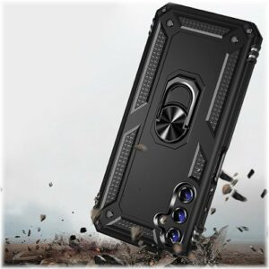 SaharaCase - Military Kickstand Series with Belt Clip Case for Samsung Galaxy A14 5G - Black