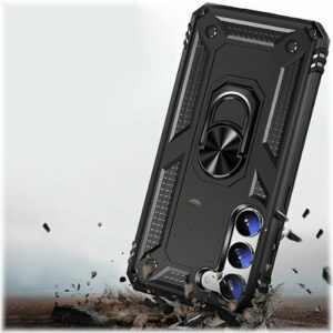 SaharaCase - Military Kickstand Series with Belt Clip Case for Samsung Galaxy S23 - Black