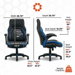 Dormeo - Vantage OCTAspring Bonded Leather Gaming Chair - Blue