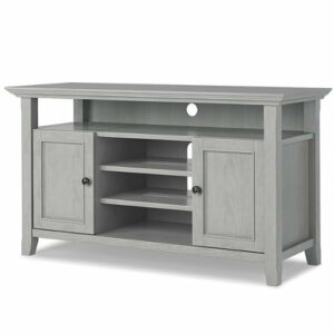 Simpli Home - Amherst Solid Wood54 inch Wide Transitional TV Media Stand For TVs up to 60 inches - Fog Grey