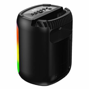 QFX - Rechargeable Bluetooth Portable Speaker with Liquid Motion Party Lights - Black