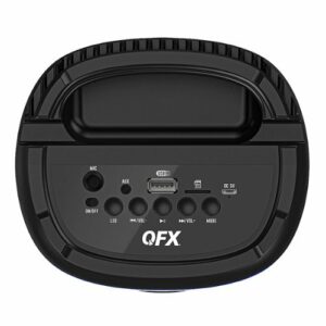 QFX - Rechargeable Bluetooth Portable Speaker with Liquid Motion Party Lights - Black