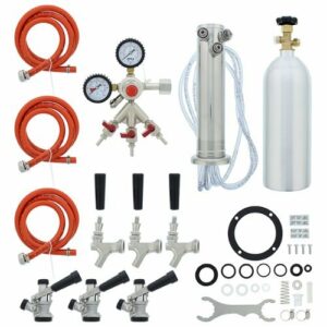 Zephyr - Presrv Triple Tap Kit Accessory for PRKB Kegerators - Stainless Steel