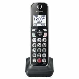 Panasonic - KX-TGDA86S Cordless Expansion Handset for KX-TGD86x Series Cordless Phone Systems - Black with Silver Trim