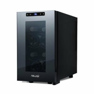 NewAir - Shadow T-Series 8-Bottle Wine Cooler with Triple-Layer Tempered Glass Door and Ultra-Quiet Thermoelectic Cooling