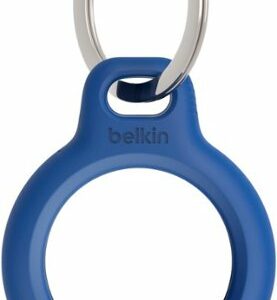 Belkin - Secure holder with Key Ring, Scratch Resistant, Protective AirTag Keychain for Apple AirTag - 4-Pack - Blue