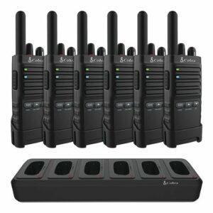 Cobra - Pro Business 42-Mile, 22-Channel FRS 2-Way Radios (6-Pack) - Black