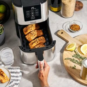 Bella Pro Series - 4-qt. Slim Digital Air Fryer - Stainless Steel