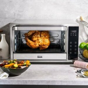 Bella Pro Series - 6-Slice Air Fryer Toaster Oven with Rotisserie - Stainless Steel