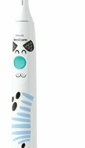 Philips Sonicare - Sonicare for Kids Design a Pet Edition Electric Toothbrush - White With Aqua Blue Button