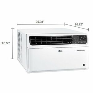 LG - 1,000 Sq. Ft. 18,000 BTU Smart Window Air Conditioner - White