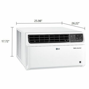 LG - 1,000 Sq. Ft. 18,000 BTU Smart Window Air Conditioner - White