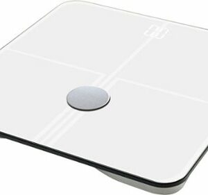 MOBI - Smart Wi-Fi Digital Health Scale With 13 Point Total Body Composition Measurement Tracking App With Analysis - White