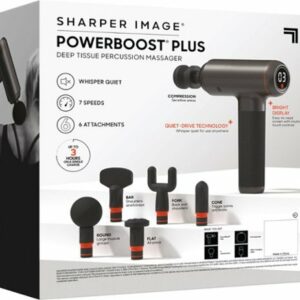 Sharper Image - Powerboost Deep Tissue Massager - Black