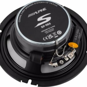 Alpine - S-Series 6.5" 2-Way Hi-Resolution Coaxial Car Speakers with Glass Fiber Reinforced Cone (Pair) - Black