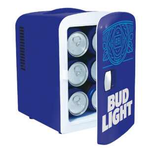 Curtis - Bud Light - 6-Can Portable Mini Cooler - Blue