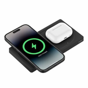 Belkin - BoostCharge Pro 2-in-1 Wireless Charging Pad with MagSafe 15W - Black