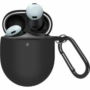 SaharaCase - Anti-Slip Silicone Case for Google Pixel Buds Pro Headphones - Black