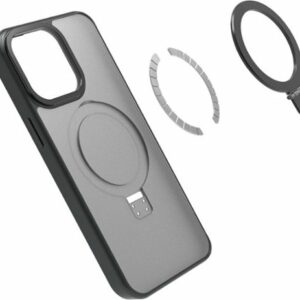 Insignia™ - Hard-Shell Case with MagSafe Kickstand for iPhone 15 Pro Max - Black