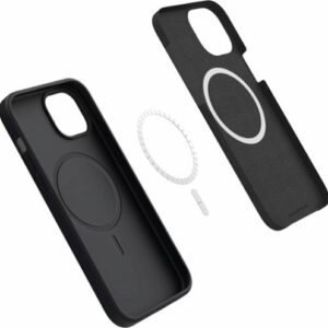 Insignia™ - Silicone Case with MagSafe for iPhone 15 - Black