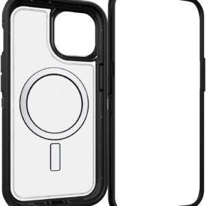 OtterBox - Defender Series Pro XT Hard Shell for MagSafe for Apple iPhone 15, Apple iPhone 14, and Apple iPhone 13 - Dark Side