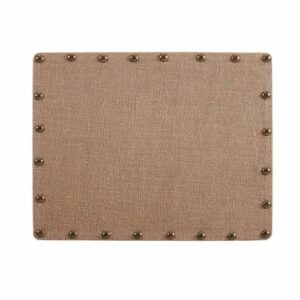 Linon Home Décor - Reis Small Burlap Nailhead Bulletin Board - Natural